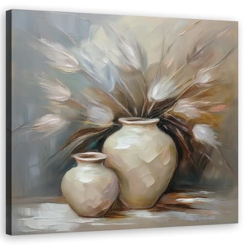 Feeby Leinwand Bilder - Bild Wohnzimmer - Vintage Stillleben Blumen Vase - 80x80 1tlg - Deko Schlafzimmer Groß - Dekoration Canvas - Gemälde - Modern Wandbilder - Kunstdruck Feeby Leinwand Bilder - Bild Wohnzimmer - Vintage Stillleben Blumen Vase - 80x80 1tlg - Deko Schlafzimmer Groß - Dekoration Canvas - Gemälde - Modern Wandbilder - Kunstdruck von Feeby