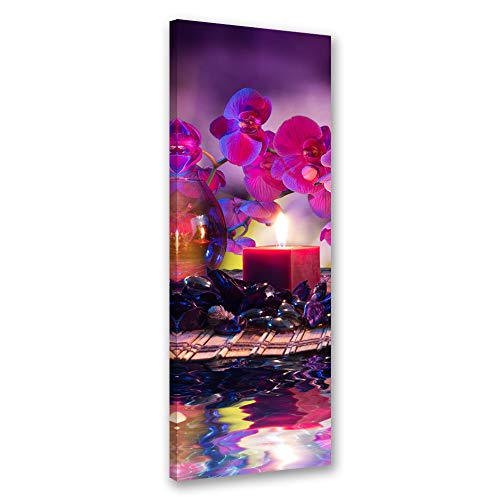 Feeby Leinwandbild - Bilder Wohnzimmer - Zen Blumen Orchideen Rosa Kerze - 30x90 1tlg - Deko Schlafzimmer - Wanddekoration - Aesthetic - Groß Moderne Bild - Foto auf Leinwand Feeby Leinwandbild - Bilder Wohnzimmer - Zen Blumen Orchideen Rosa Kerze - 30x90 1tlg - Deko Schlafzimmer - Wanddekoration - Aesthetic - Groß Moderne Bild - Foto auf Leinwand von Feeby