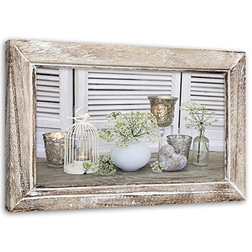 Feeby Leinwandbild Kerzen Pflanzen Komposition 60x40 cm Bild Kunstdruck retro Beige Feeby Leinwandbild Kerzen Pflanzen Komposition 60x40 cm Bild Kunstdruck retro Beige von Feeby
