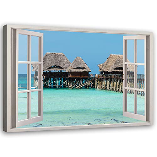 Feeby Viles - Leinwand Bilder - Fensterblick Natur- 120x80 cm- Deko Wohnzimmer - Wandbilder Schlafzimmer - Deko Aesthetic - Wand Deko - Leinwand Groß - Deko Zimmer - Leinwandbilder XXL Feeby Viles - Leinwand Bilder - Fensterblick Natur- 120x80 cm- Deko Wohnzimmer - Wandbilder Schlafzimmer - Deko Aesthetic - Wand Deko - Leinwand Groß - Deko Zimmer - Leinwandbilder XXL von Feeby