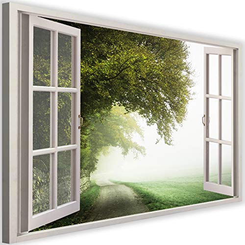 Feeby Viles - Leinwand Bilder - Fensterblick Natur- 120x80 cm- Deko Wohnzimmer - Wandbilder Schlafzimmer - Deko Aesthetic - Wand Deko - Leinwand Groß - Deko Zimmer - Leinwandbilder XXL Feeby Viles - Leinwand Bilder - Fensterblick Natur- 120x80 cm- Deko Wohnzimmer - Wandbilder Schlafzimmer - Deko Aesthetic - Wand Deko - Leinwand Groß - Deko Zimmer - Leinwandbilder XXL von Feeby
