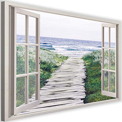 Feeby Viles - Leinwand Bilder - Fensterblick Natur- 90x60 cm- Deko Wohnzimmer - Wandbilder Schlafzimmer - Deko Aesthetic - Wand Deko - Leinwand Groß - Deko Zimmer - Leinwandbilder XXL Feeby Viles - Leinwand Bilder - Fensterblick Natur- 90x60 cm- Deko Wohnzimmer - Wandbilder Schlafzimmer - Deko Aesthetic - Wand Deko - Leinwand Groß - Deko Zimmer - Leinwandbilder XXL von Feeby