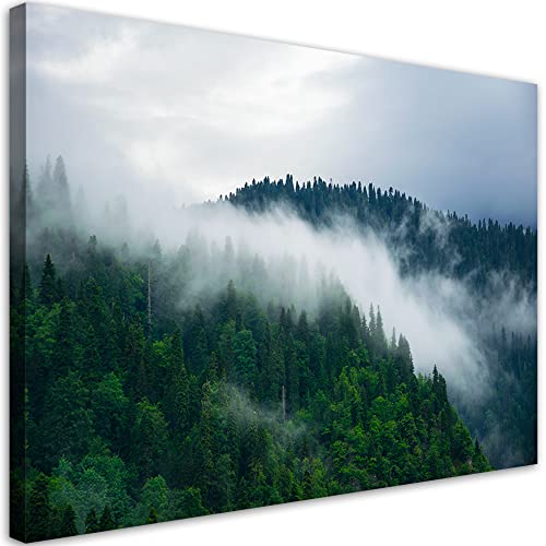 Feeby Wandbilder 30x20 cm Wald im Nebel Bäume 1 tlg Modern Leinwandbilder Bilder Bild auf Leinwand Design Wohnzimmer Schlafzimmer Flur Büro Natur Landschaft Grün Feeby Wandbilder 30x20 cm Wald im Nebel Bäume 1 tlg Modern Leinwandbilder Bilder Bild auf Leinwand Design Wohnzimmer Schlafzimmer Flur Büro Natur Landschaft Grün von Feeby
