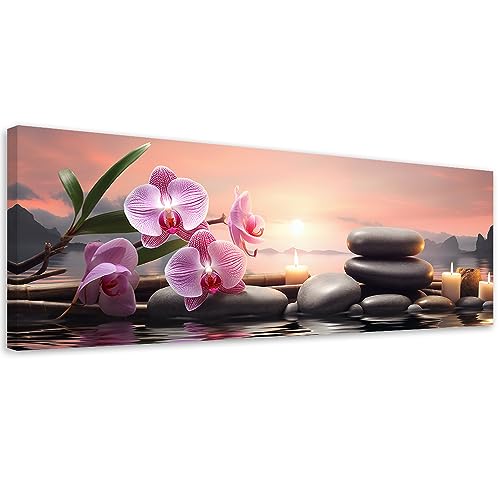 Feeby Wandbilder Spa Zen Orchidee 150x60 cm 1 tlg Modern Leinwandbilder Bild auf Leinwand Kunstdruck Wand Bild Wanddeko Design Schlafzimmer Büro Flur Hotel Spa Wohnzimmer Kerzen Wasser Steine Violett Feeby Wandbilder Spa Zen Orchidee 150x60 cm 1 tlg Modern Leinwandbilder Bild auf Leinwand Kunstdruck Wand Bild Wanddeko Design Schlafzimmer Büro Flur Hotel Spa Wohnzimmer Kerzen Wasser Steine Violett von Feeby