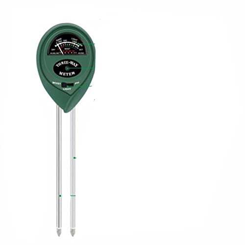 3-in-1-Boden-pH-Tester, Wasserfeuchtigkeit, Licht-Test-Messgerät für Gartenpflanzen, Blumen, für Garten, Bauernhof, Rasen, drinnen und draußen von Feegow