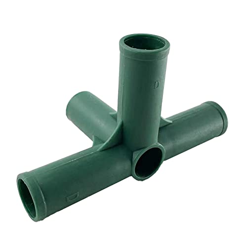 8 Stück Gewächshaus-Rahmen-Verbindungsstück, 19 mm, robuster Rohrrahmen, Markisenhalterung, Gartenarbeit, Kunststoff-Verbindungsstücke, Rohrteile, -4# von Feegow