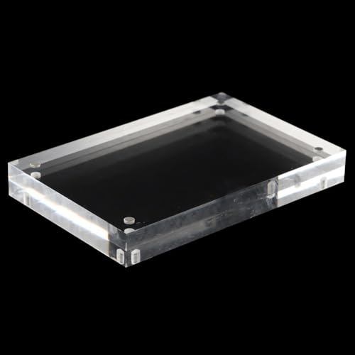 Acryl-Bilderhalter, leicht austauschbar, transparenter Acryl-Bilderrahmen mit robustem Magnetsystem für stilvolle Displays überall (7,5 x 10,5 cm) von Feegow