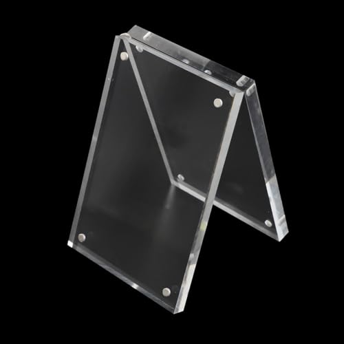 Acryl-Bilderhalter, leicht austauschbar, transparenter Acryl-Bilderrahmen mit robustem Magnetsystem für stilvolle Displays überall (9 x 13 cm) von Feegow