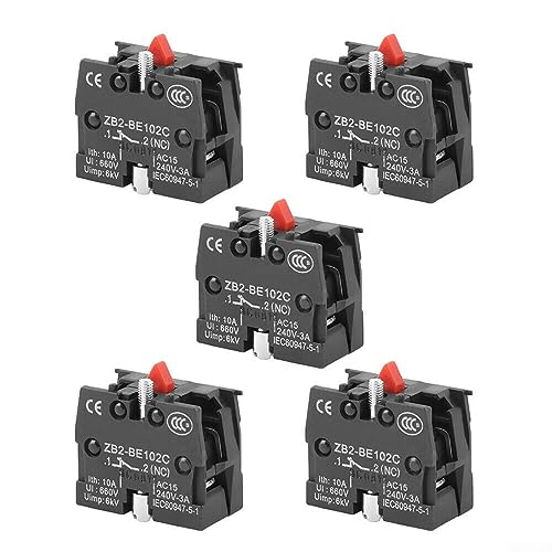 Druckknopf-Joystick-Schalter, 5 Stück 10 A 600 V ZB2-BE101C/BE102C NO NC Druckknopf-Joystick-Schalter Drucktastenschalter-ZB2-BE102C Druckknopf-Joystick-Schalter, 5 Stück 10 A 600 V ZB2-BE101C/BE102C NO NC Druckknopf-Joystick-Schalter Drucktastenschalter-ZB2-BE102C von Feegow