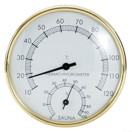 Feegow, Edelstahl Hygrometer und Thermometer für entspannende Saunaerlebnisse 2in1 Edelstahl Sauna Thermometer für Werkstatt Lager Saunaraum Feegow, Edelstahl Hygrometer und Thermometer für entspannende Saunaerlebnisse 2in1 Edelstahl Sauna Thermometer für Werkstatt Lager Saunaraum von Feegow