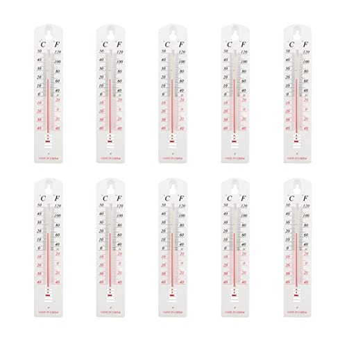 Feegow 50 Stück Gartenthermometer Wandmontage Analog Thermometer Indoor Outdoor Zimmer Garten Thermometer von Feegow