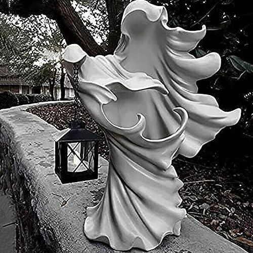 Feegow Cracker Barrel Statue Hexe Messenger W/Laterne Statue Ornament Halloween Weiß von Feegow