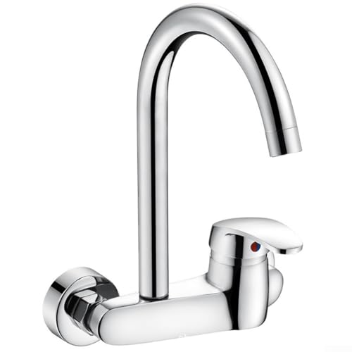 Feegow Drehbar Küche Wandarmatur Messing Küchenarmatur Küchenarmatur Küchenarmatur Küchenspüle Armaturen Einhebel 360° Schwenkbar Hoher Auslauf Kalt Warmwasser Wasserhahn von Feegow
