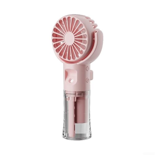 Feegow Handventilator, tragbarer USB-Handventilator, Nebelventilator, 6–8 Stunden Akkulaufzeit, schnelles Aufladen von 2 Stunden, persönlicher Kühlventilator, perfekt für den Außenbereich (Rosa) von Feegow