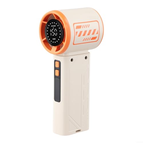 Feegow Handventilator, tragbarer USB-Handventilator, wiederaufladbar, Mini mit 3600 mAh Akku, 150 Geschwindigkeiten, verstellbarer Schreibtischventilator für Zuhause/Büro/Reisen (orange) von Feegow