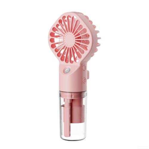 Feegow Handventilator, tragbarer USB-Handventilator, wiederaufladbar, Mini mit 800 mAh Akku, persönlicher Kühl-Sprühventilator, 6–8 Stunden Betriebszeit (Rosa) von Feegow