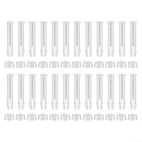 Feegow Kunststoff Pool Joint Pins Kompatibel mit ab 2016 24 Stück Set ABS Kunststoff Rahmen Pool Connector Zubehör Wartung Kit mit Gummidichtungen von Feegow