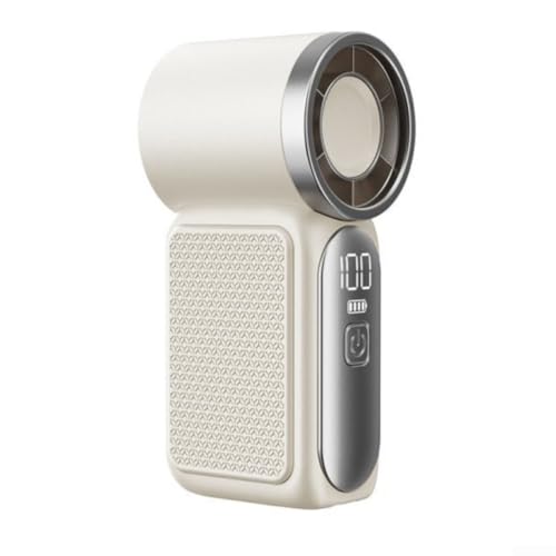 Feegow Mini-Handventilator, tragbarer USB-Handventilator, wiederaufladbar, Mini mit LED-Display, persönlicher elektrischer Ventilator mit 3000 mAh Akku, 16900 U/min (weiß) von Feegow
