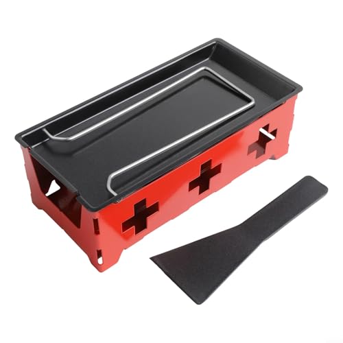 Feegow Mini Käse Raclette Set, Tragbare Candlelight Käse Schmelzpfanne mit Spatel, Kochwerkzeug für Picknicks und Campingausflüge von Feegow