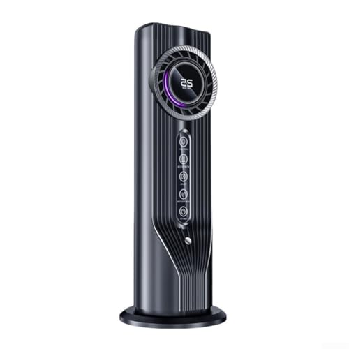 Feegow Mini-Tower-Ventilator, kompakter Desktop-Luftkühler mit 6 Geschwindigkeitsstufen, tragbarer Kühlventilator für Zuhause, Büro, Schlafzimmer (schwarz) von Feegow
