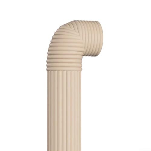 Feegow Rohrisolierungsschlauch – Isolierungsrohr mit Frostschutzstreifen – Rohrisolierung / Lagging/Verkleidung – 2 m Länge (beige) von Feegow