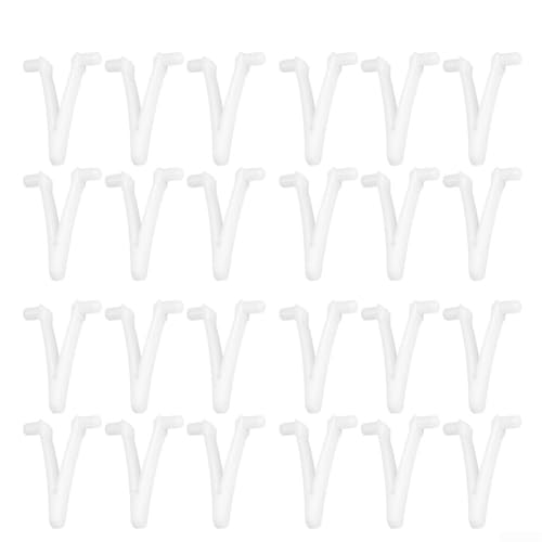 Feegow Schwimmbad-V-Clip-Befestigung, Poolbürstenzubehör, V-Clips, Schwimmbad-Skimmer-Netz-Clips für Pool-Bürstenstangenanschluss (24 Stück) von Feegow
