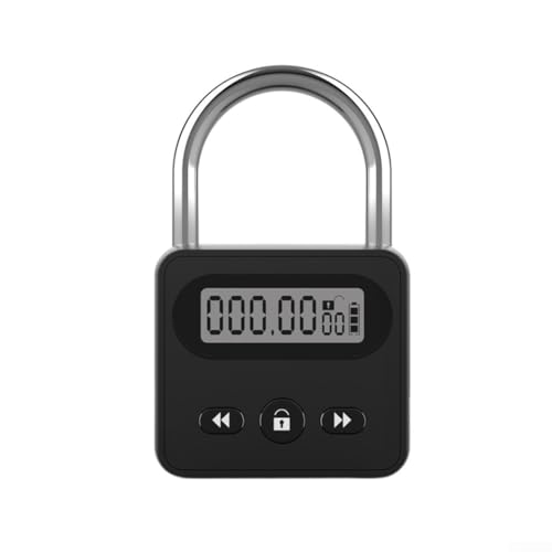 Feegow Timing-Schloss mit LCD-Display, robustes Countdown-Vorhängeschloss mit integriertem Alarmsystem für zeitgesteuerte Sicherheitsbedürfnisse von Feegow