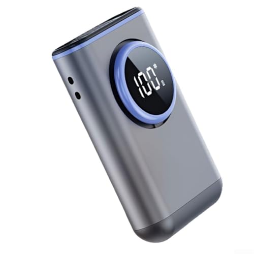 Feegow Tragbarer, wiederaufladbarer Ventilator, 100 Geschwindigkeiten, persönlicher Kühlventilator, tragbarer Ventilator mit LED-Display für Outdoor-Arbeit, Camping, Reisen (tiefe Asche) von Feegow