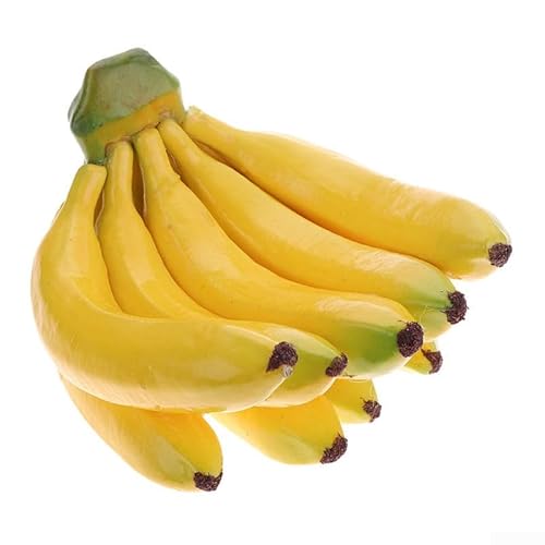 Gefälschte Banane, Künstliche Kunststoff Gefälschte Früchte Dekor, Banane Modelle Gelb Lebensechte Bananen Cluster, Simulation Obst Dekorative Gefälschte Lebensmittel Für Geschäft Geschäft von Feegow