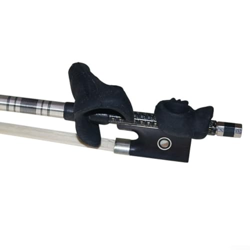 Geigen-Silikon-Bogengriff-Korrektor, verbessern Sie Ihre Violinen-Fähigkeiten mit diesem Bogengriff-Korrekturgerät, geeignet für Anfänger und Fortgeschrittene für alle Hände (schwarz) von Feegow