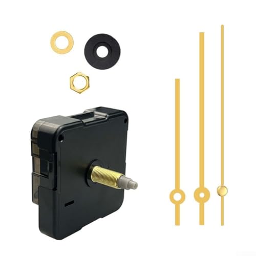 Leises Quarz-Uhrwerk – langer und kurzer Schaft mit Zeigern, batteriebetrieben, DIY-Wanduhr-Reparatur-Set, Wanduhr-Mechanismus-Teile, Motor-Ersatz (C) von Feegow