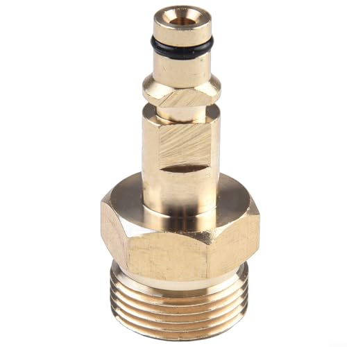 M22 Hochdruckreiniger-Stecker auf Schnellanschluss-Schlauchadapter, massives Messing, Einlass und K-Serie-Ausgangskupplung passend für Nilfisk für Bosch M22 Hochdruckreiniger-Stecker auf Schnellanschluss-Schlauchadapter, massives Messing, Einlass und K-Serie-Ausgangskupplung passend für Nilfisk für Bosch von Feegow