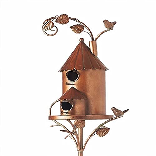 Metall Zick-Zack Kunst Outdoor Rustikale Vogelhaus Halterung Garten Terrasse Dekoration Geschenk für Garten Baum Dekoration -E von Feegow