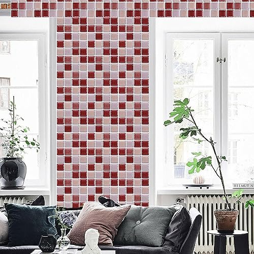 Mosaik-Fliesen-Aufkleber, 10 Stück, Mosaik-Fliesen-Aufkleber, für Badezimmer, Küche, Zuhause, Wandaufkleber, selbstklebend, Heimdekoration-MSC070 von Feegow