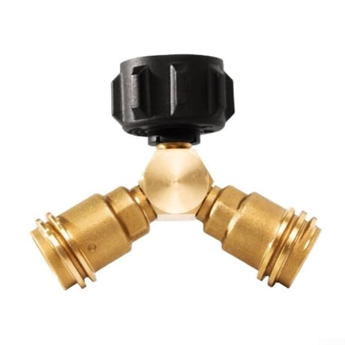 Propan-Splitter Propangas-Tank Y-Splitter-Adapter 2-Wege-Propangas-Splitter-Adapter für Propangas-Tank, der für Campingkocher, Grills, Wohnmobil-Camper von Feegow