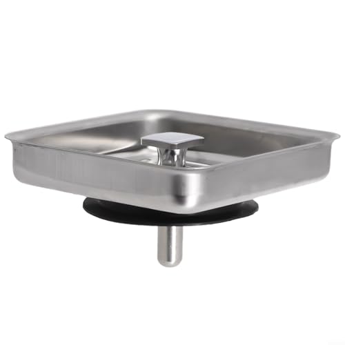 Quadratisches Abflusssieb Abflusssieb Badezimmer Spüle Sieb Rostfrei Küche Spüle Sieb Abtropfgestell Edelstahl Küchenspüle Pfosten Stopper Abfluss von Feegow