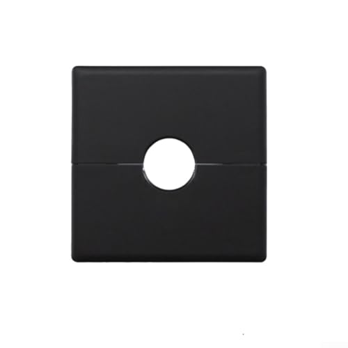 Rohrwandabdeckungen – schwarze Rohrabdeckungen aus Kunststoff, quadratische Rosettenplatten, dekorative Duschrohrabdeckungen für 27 mm Durchmesser Rohrdekoration (22 mm) von Feegow
