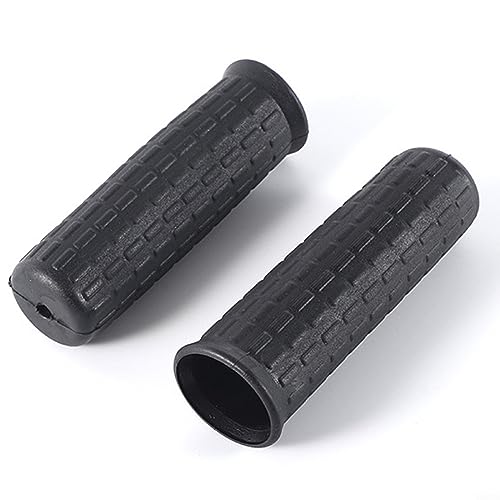 Schubkarren-Gummigriffe, rutschfest und stoßdämpfend, runde Rohre, schwarz, Ersatz-Gummikarrengriff, Universalgriffe, 122 x 30 mm von Feegow