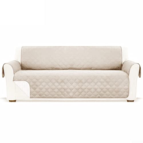 Sofabezug 3 Sitzer Wendebare Sofabezüge, Sofabezug für Haustiere Antirutsch Recliner Cover, Sesselbezug Sofaschutz, Couchschutz für Hunde (Beige) von Feegow