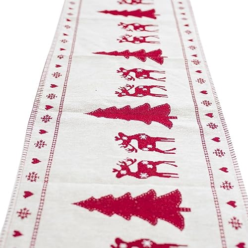 Weihnachtstischläufer bestickte Tischdecke Tuch Abdeckung für Neujahrs-Dekor-Weihnachtsbaum von Feegow