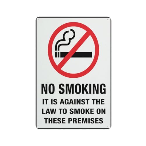 Aluminiumschild "No Smoking It Is Against The Law", 30,5 x 20,3 cm, UV-geschützt, wasserdicht, wetterfest und lichtbeständig, 4 vorgebohrte Löcher Aluminiumschild "No Smoking It Is Against The Law", 30,5 x 20,3 cm, UV-geschützt, wasserdicht, wetterfest und lichtbeständig, 4 vorgebohrte Löcher von Feehiget