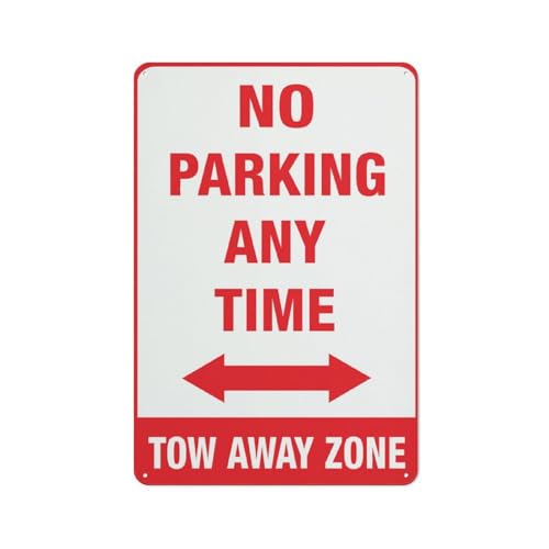 Aluminiumschild mit Aufschrift "No Parking Any Time Tow Away Zone", 30,5 x 20,3 cm, UV-geschützt, wasserdicht, wetterfest und lichtbeständig, 4 vorgebohrte Löcher Aluminiumschild mit Aufschrift "No Parking Any Time Tow Away Zone", 30,5 x 20,3 cm, UV-geschützt, wasserdicht, wetterfest und lichtbeständig, 4 vorgebohrte Löcher von Feehiget