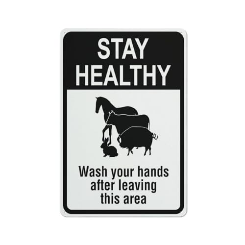 Aluminiumschild mit Aufschrift "Stay Healthy Wash You Hands After Leaving This Area", 30,5 x 20,3 cm, reflektierend, UV-geschützt, wasserdicht, wetterfest und lichtbeständig, 4 vorgebohrte Löcher Aluminiumschild mit Aufschrift "Stay Healthy Wash You Hands After Leaving This Area", 30,5 x 20,3 cm, reflektierend, UV-geschützt, wasserdicht, wetterfest und lichtbeständig, 4 vorgebohrte Löcher von Feehiget