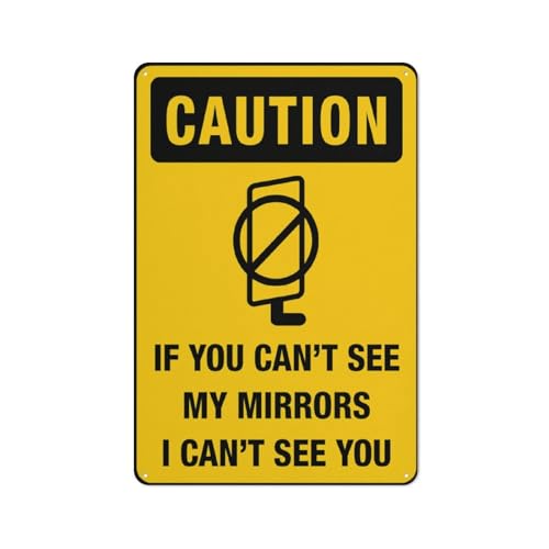 Aluminiumschild mit der Aufschrift "If You Can'T See My Mirrors I Can'T See You", UV-geschützt, wasserdicht, wetterfest und lichtbeständig, 4 vorgebohrte Löcher, 30,5 x 20,3 cm Aluminiumschild mit der Aufschrift "If You Can'T See My Mirrors I Can'T See You", UV-geschützt, wasserdicht, wetterfest und lichtbeständig, 4 vorgebohrte Löcher, 30,5 x 20,3 cm von Feehiget