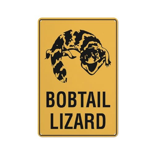 Bobtail Eidechsenschild, 20,3 x 30,5 cm, reflektierende Folie, rostfreies Aluminium, wetterbeständig, wasserdicht, einfach zu montieren von Feehiget