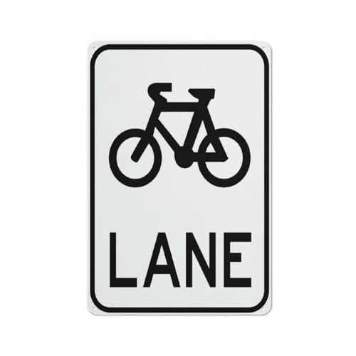 Fahrradspurschild für den Außenbereich, 30,5 x 20,3 cm, für Zuhause, Geschäft, Auffahrt, Schwarz Fahrradspurschild für den Außenbereich, 30,5 x 20,3 cm, für Zuhause, Geschäft, Auffahrt, Schwarz von Feehiget
