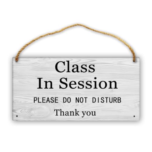 Feehiget Türschild zum Aufhängen, Aufschrift "Class In Session Please Do Not Disturb", 30,5 x 15,2 cm von Feehiget