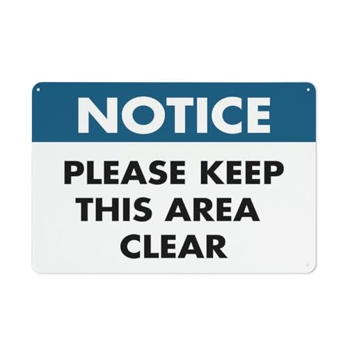 Hinweisschild "Please Keep This Area", 30,5 x 20,3 cm, Aluminiumschild, reflektierend, UV-geschützt, wasserdicht, wetterfest und lichtbeständig, 4 vorgebohrte Löcher Hinweisschild "Please Keep This Area", 30,5 x 20,3 cm, Aluminiumschild, reflektierend, UV-geschützt, wasserdicht, wetterfest und lichtbeständig, 4 vorgebohrte Löcher von Feehiget
