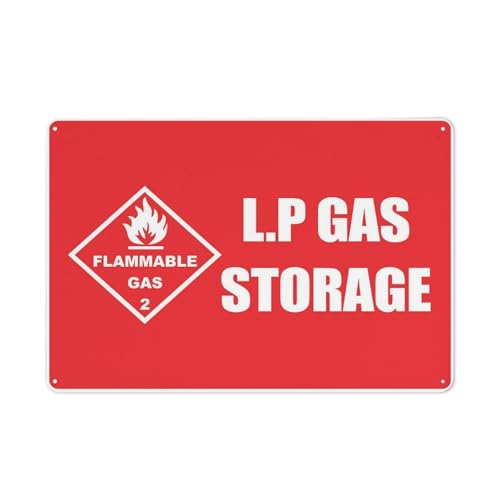 Lp Gas Storage Hazchem Class 2 – Flammable Gas Schild Warnaufkleber Sicherheitsschild Outdoor Schild 30,5 x 20,3 cm von Feehiget