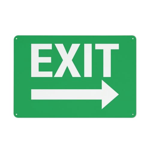 Pfeilschild "Exit Right", 20,3 x 30,5 cm, reflektierende Folie, rostfreies Aluminium, wetterbeständig, wasserdicht, einfach zu montieren Pfeilschild "Exit Right", 20,3 x 30,5 cm, reflektierende Folie, rostfreies Aluminium, wetterbeständig, wasserdicht, einfach zu montieren von Feehiget